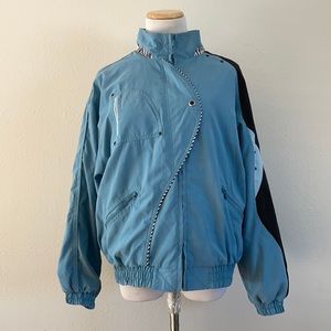 80’s Jamie Sadock Windbreaker Jacket Blue/White/Black
